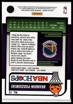 2023-24 Hoops Haunted Hoops #15 Brandin Podziemski Orange - Thumbnail 2