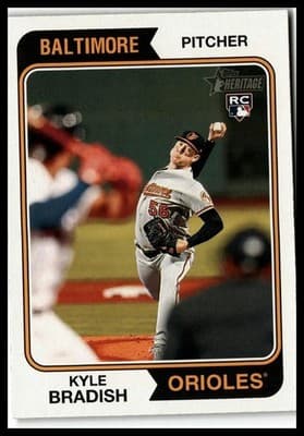 2023 Topps Heritage #191 Kyle Bradish - Image 1