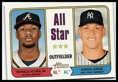 2023 Topps Heritage #336 Ronald Acuña Jr. / Aaron Judge AS - Image 1