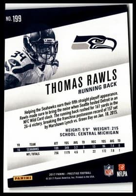 2017 Panini Prestige #199 Thomas Rawls - Thumbnail 2