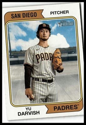 2023 Topps Heritage #245 Yu Darvish - Image 1