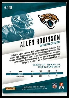 2017 Panini Prestige #108 Allen Robinson - Thumbnail 2