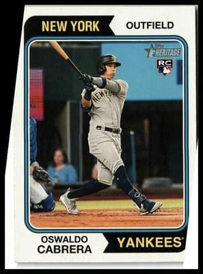 2023 Topps Heritage #135 Oswaldo Cabrera - Image 1
