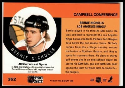 1990-91 Pro Set #352 Bernie Nicholls - Thumbnail 2
