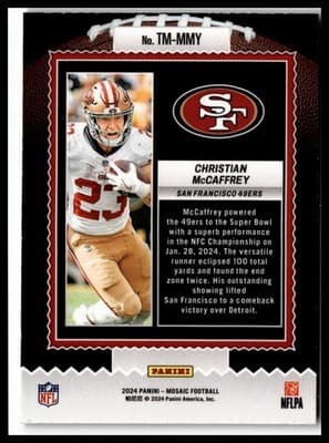 2024 Panini Mosaic #TM-MMY Christian McCaffrey Touchdown Masters - Thumbnail 2