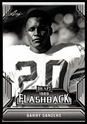 2019 Leaf Draft #01 Barry Sanders Draft Flashback - Image 1