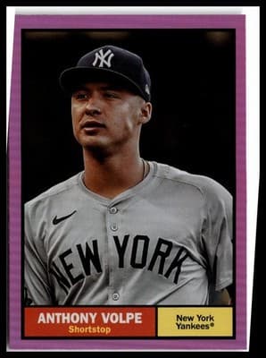 2024 Topps Archives #50 Anthony Volpe Pink Foilboard - Image 1
