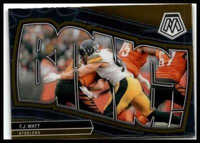 2024 Panini Mosaic #3 T.J. Watt Bang! Mosaic - Image 1