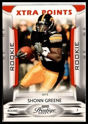 2009 Playoff Prestige #199 Shonn Greene Xtra Points Orange #/300 - Image 1