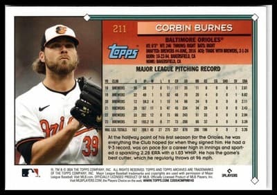 2024 Topps Archives #211 Corbin Burnes - Thumbnail 2
