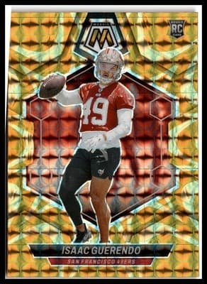 2024 Panini Mosaic #388 Isaac Guerendo Mosaic Reactive Yellow - Image 1