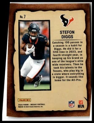 2024 Panini Mosaic #7 Stefon Diggs Notoriety - Thumbnail 2