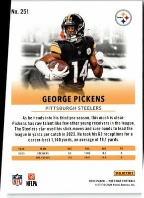2024 Panini Prestige #251 George Pickens - Thumbnail 2