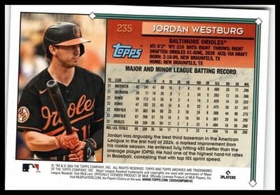 2024 Topps Archives #235 Jordan Westburg - Thumbnail 2