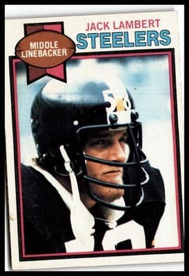 1979 Topps #475 Jack Lambert Cream Colored Back - Image 1