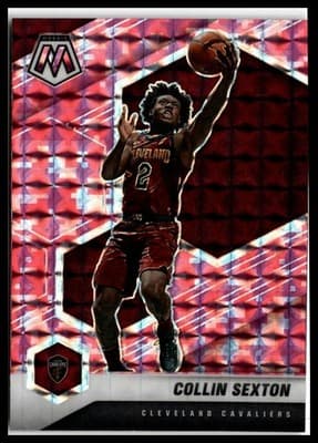 2020-21 Panini Mosaic #85 Collin Sexton Mosaic Camo Pink - Image 1
