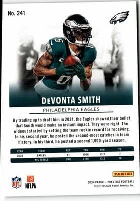 2024 Panini Prestige #241 DeVonta Smith - Thumbnail 2