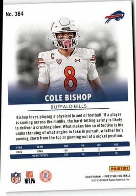 2024 Panini Prestige #384 Cole Bishop - Thumbnail 2