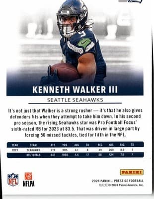 2024 Panini Prestige #266 Kenneth Walker III - Thumbnail 2