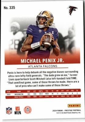 2024 Panini Prestige #335 Michael Penix Jr. - Thumbnail 2
