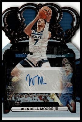 2023-24 Panini Crown Royale #CA-WEN Wendell Moore Jr. Crown Autographs #/125 - Image 1
