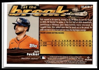 2024 Topps Archives #95ATB-7 Kyle Tucker 1995 At the Break - Thumbnail 2
