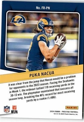 2024 Panini Prestige #FR-PN Puka Nacua For the Record - Thumbnail 2