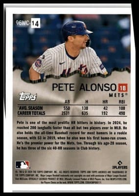 2024 Topps Archives #96WC-14 Pete Alonso Wrecking Crew - Thumbnail 2