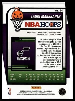 2023-24 Hoops Haunted Hoops #14 Lauri Markkanen - Thumbnail 2
