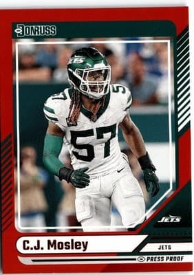 2024 Donruss #262 C.J. Mosley Press Proof Red - Image 1