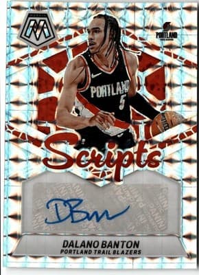 2023-24 Panini Mosaic #MS-BAN Dalano Banton Scripts - Image 1