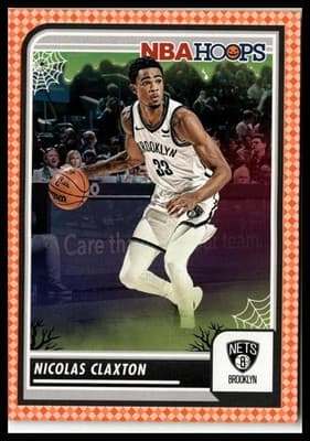 2023-24 Hoops Haunted Hoops #259 Nicolas Claxton Orange - Image 1