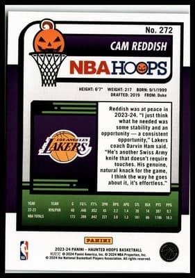 2023-24 Hoops Haunted Hoops #272 Cam Reddish Slime - Thumbnail 2