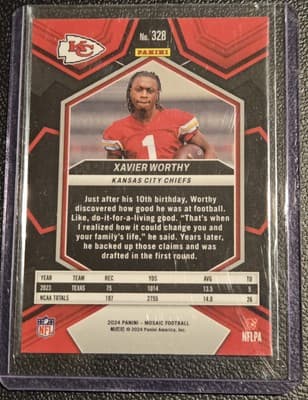 2024 Panini Mosaic #328 Xavier Worthy - Thumbnail 2