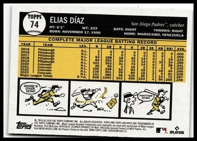 2024 Topps Archives #74 Elias Díaz - Thumbnail 2