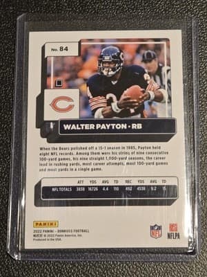 2022 Donruss #84 Walter Payton - Thumbnail 2