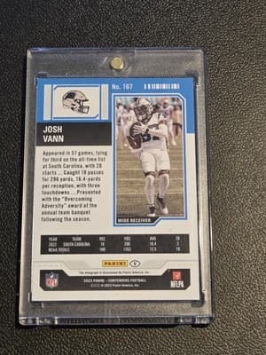 2023 Panini Contenders #167 Josh Vann - Thumbnail 2