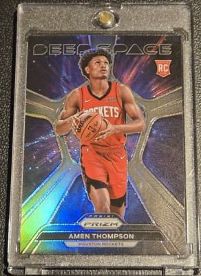 2023-24 Panini Prizm #4 Amen Thompson Deep Space Prizms Silver - Image 1