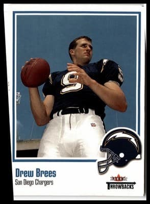 2002 Fleer Throwbacks #69 Drew Brees - Image 1