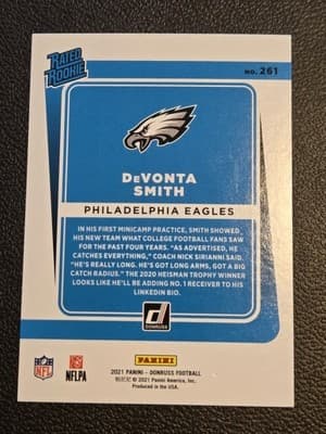 2021 Donruss #261 DeVonta Smith - Thumbnail 2