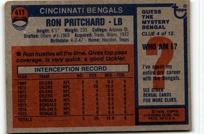 1976 Topps #411 Ron Pritchard - Thumbnail 2