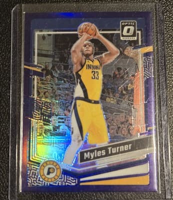 2023-24 Donruss Optic #178 Myles Turner Purple - Image 1