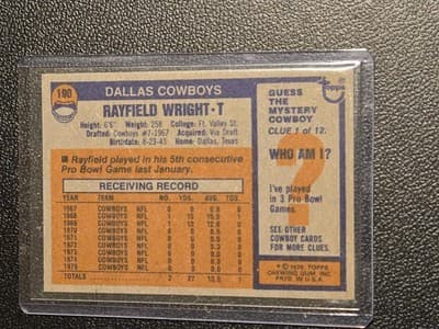 1976 Topps #190 Rayfield Wright - Thumbnail 2