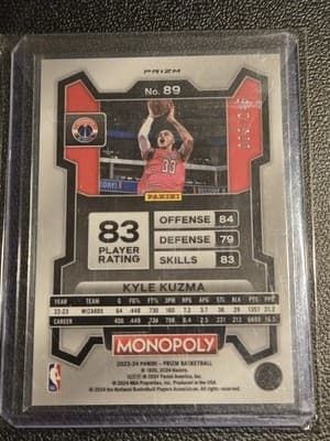 2023-24 Panini Prizm Monopoly #89 Kyle Kuzma Brown #/249 - Thumbnail 2