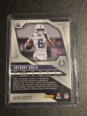 2024 Panini Prizm #305 Anthony Gould Lazer - Thumbnail 2