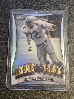 2024 Topps Chrome #LOG-20 Ed "Too Tall" Jones Legends of the Gridiron Refractor - Image 1