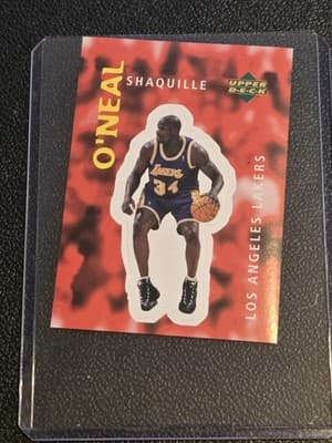 1997-98 Upper Deck NBA Stickers (European) #63 Shaquille O'Neal - Image 1