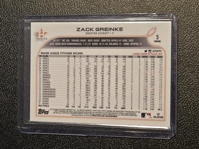2022 Topps Chrome Sonic #5 Zack Greinke Black & White RayWave - Thumbnail 2
