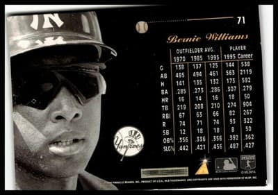 1996 Pinnacle Aficionado #71 Bernie Williams - Thumbnail 2