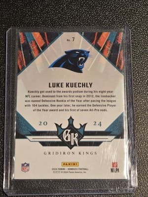 2024 Donruss #7 Luke Kuechly All-Time Gridiron Kings - Thumbnail 2